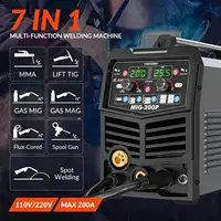 200A MIG Welder 7 in 1 Gas MIG/MAG/Gasless Flux Core MIG/Lift TIG/Stick/Spot Welding/Spool Gun Multi-Process Aluminum Mig 2