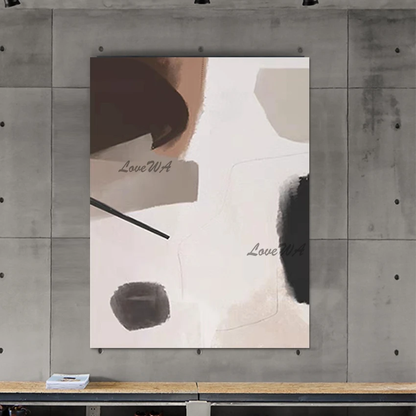 

Hand Painted Abstract Acrylic Painting, Frameless Custom Canvas Picture, Simple Modern Art Designs, Import Home Decoration