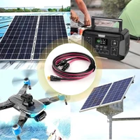 Connecteur de panneau solaire XT60 femelle, cordon d'alimentation 12awg, câble de chargement de stockage d'énergie, cellules photovoltaïques, accessoires de système solaire 4