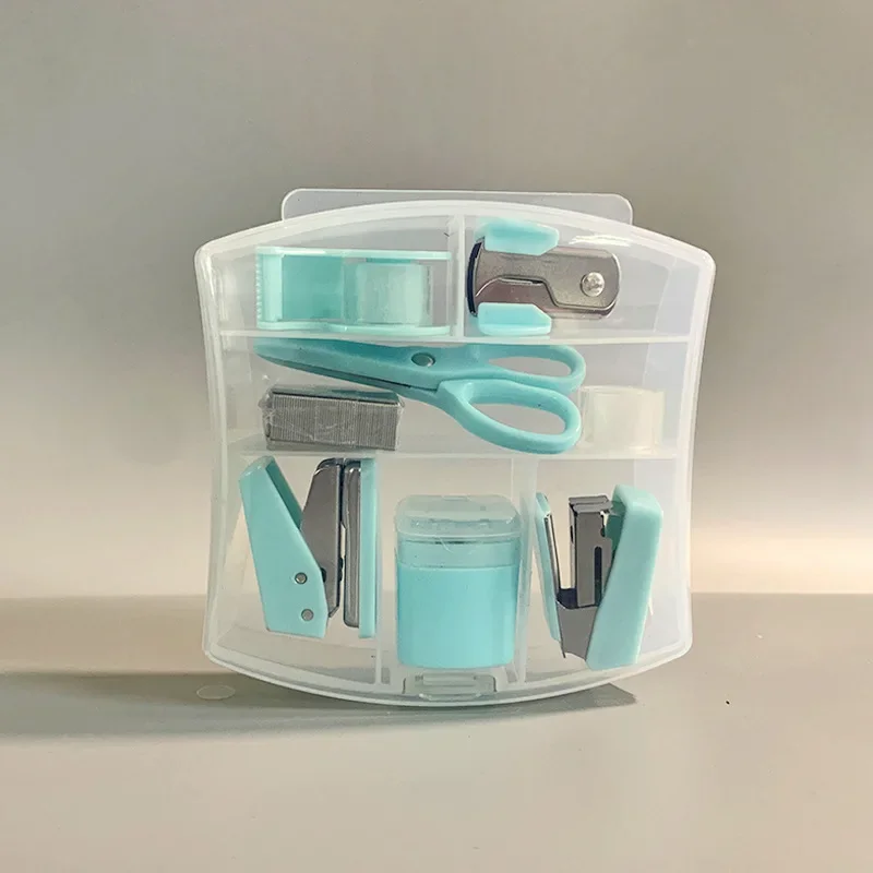Makaron Mini School Office Supply Kits Includes Stapler Scissors Staple Remover Staples Tape Dispenser