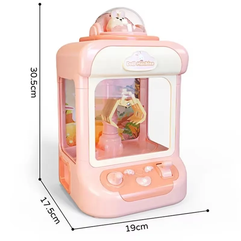 Automatic Claw Machine Doll Machine Children Operated Play Game Music Mini Claw Catch Toy Small Clip Doll Machine for Kids Gift 6