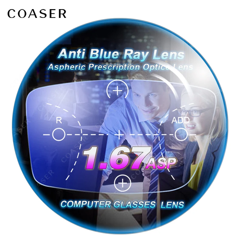 Lenti Progressive Anti luce blu forma libera occhiali progressivi ottici da  prescrizione multifocali Progressiva 1.56 1.61 1.67 - AliExpress