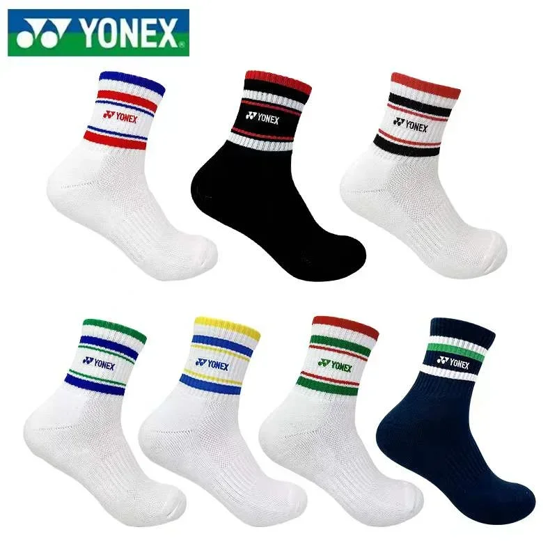 YONEX New Badminton Socks Anniversary 19028 Thickened Towel Bottom Sports Socks Absorb Sweat And Deodorize Fitness Running sexy men s gay socks with black and white cotton towel bottom thickened warm sports breathable invisible socks