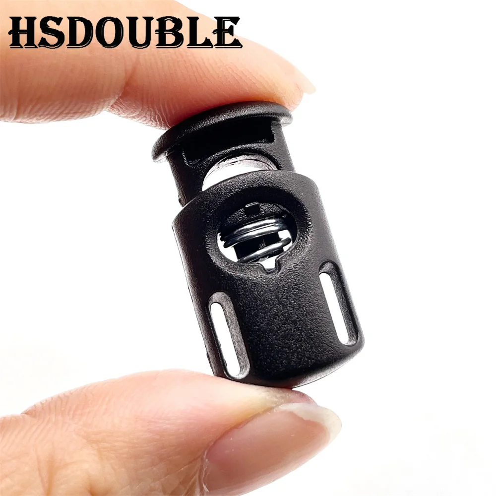 Single/Double Hole Cord Lock Toggle Clip Stopper Plastic 10 Pcs/Pack For Bags/Garments cord lock stopper cord lock cord stopper cord end lock