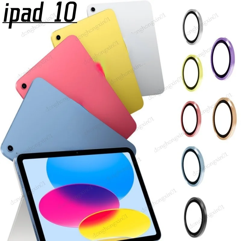 

2 PACK For 2022 iPad 10th 10.9 Inch A2757 A2696 Camera Lens Metal Ring Glass For iPad Air 4 Air 5 10.9 Mini6 Lens Protector Flim