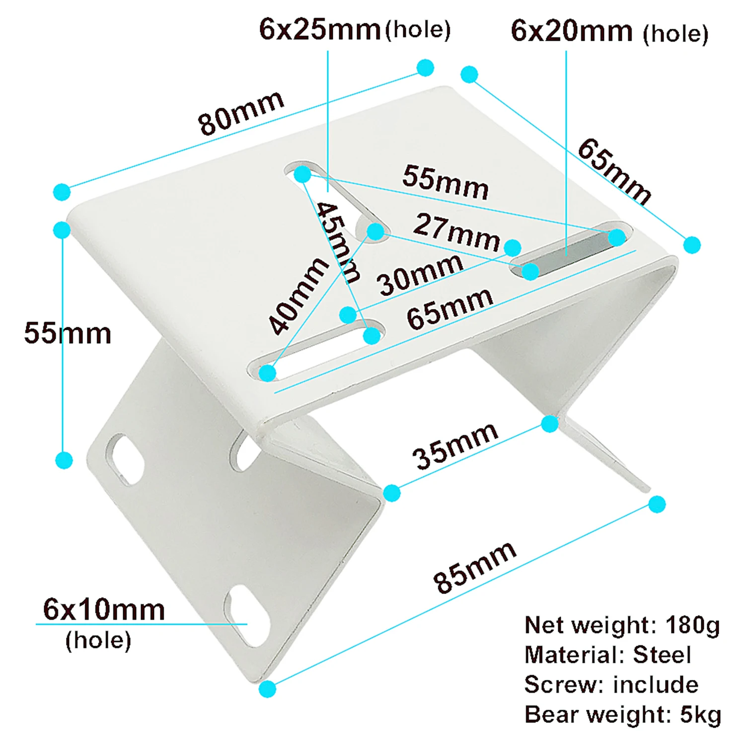 90 Degree Right-Angle Surveillance CCTV Camera Stand Wall Corner Mount Bracket Indoor Outdoor