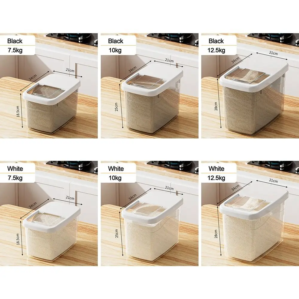 Creative Rice Bucket Tank Moisture-proof Sealed Rice Storage Box Insect-proof Cereal Grain Food Container Kitchen Accessories 5
