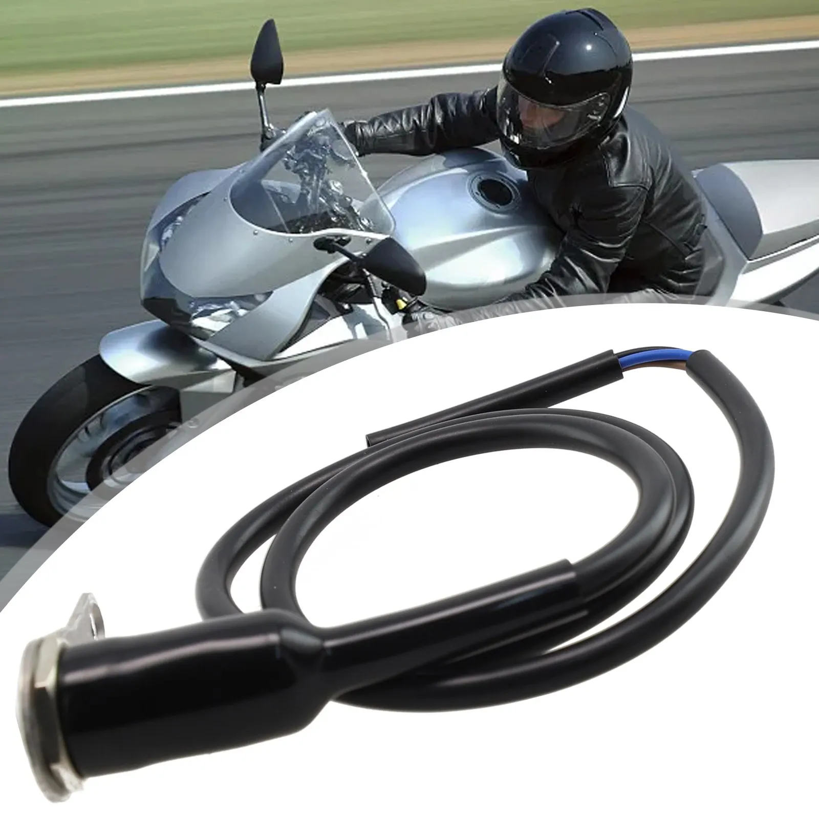 

LED Motorcycle Switch ON OFF Handlebar Mounting Button Work Light For Any 12 V DC Electrical System Stainless Steel Waterproof