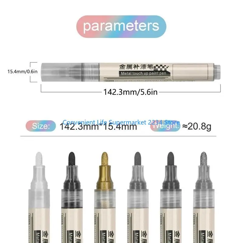 금속 금속 색상 방수 영구 마커 펜용 영구 마커 펜
