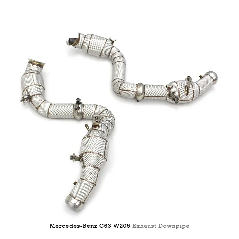 Head Section High flow Pipes branch downpipe Exhaust Pipe with catalyst For Mercedes-Benz C63 AMG W205 4.0T
