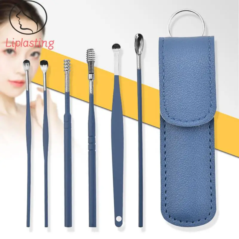 

/set Ear Wax Pickers Earpick Wax Remover Stainless Steel Piercing Kit Earwax Curette Spoon Care Ear Clean Toolear Cleaner