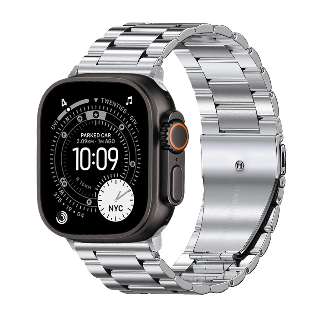 Premium Stainless Steel Watch Strap for Men - Metal Bracelet for Smartwatch
