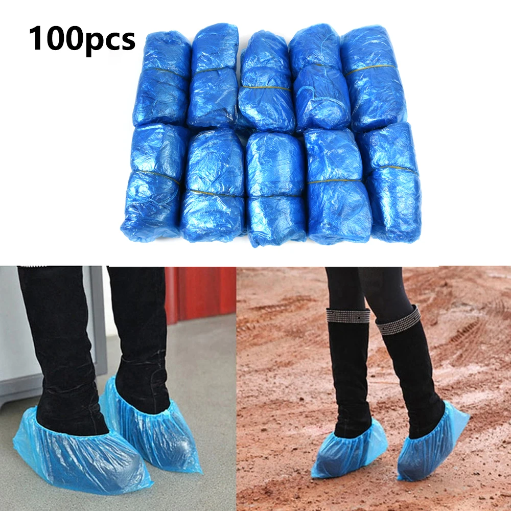100 Pcs Shoe Coversdisposable Hygienic Boot Cover For Household