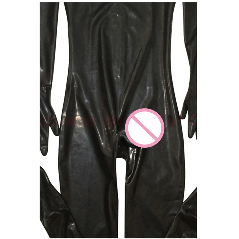 Men's Stretch PVC Bodysuit With Penis Sleeves Sexy Open Eye PVC Wetlook Leather Latex Catsuit Hot Erotic Gay Fetish Wear Costume