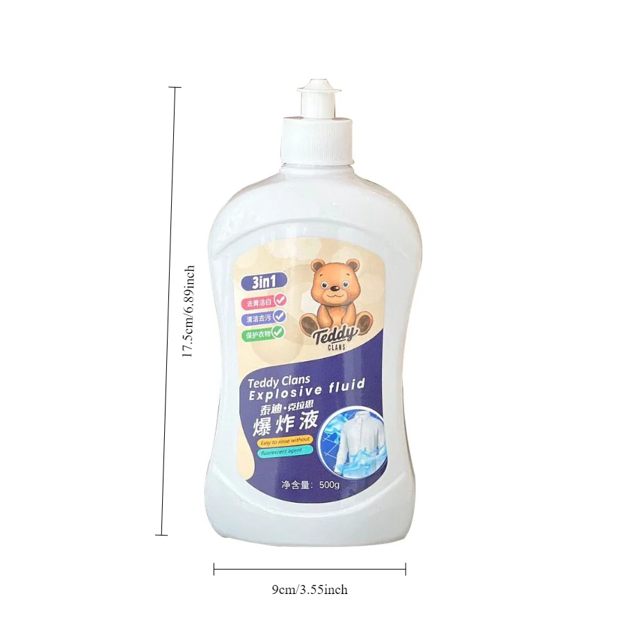 Explosive liquid Teddy Clace laundry Stain Remover Powerful whitening and yellow cleaner for mothers and babies