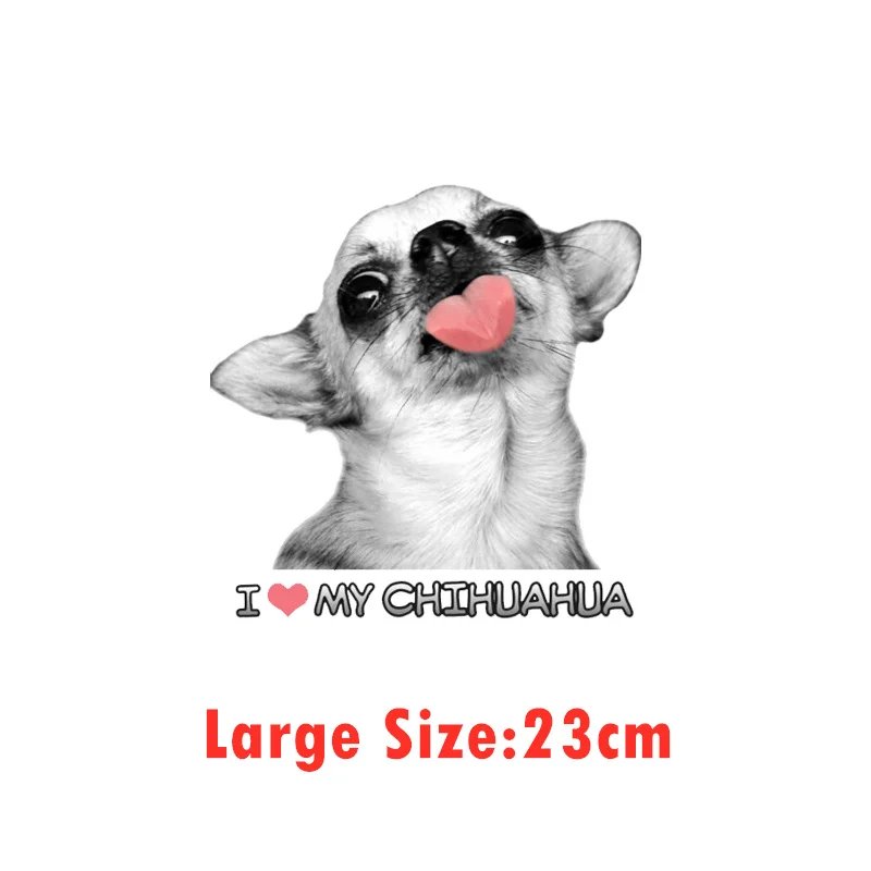 Kawaii Dog I Love My Chihuahua Patches On Clothes Cartoon Stickers