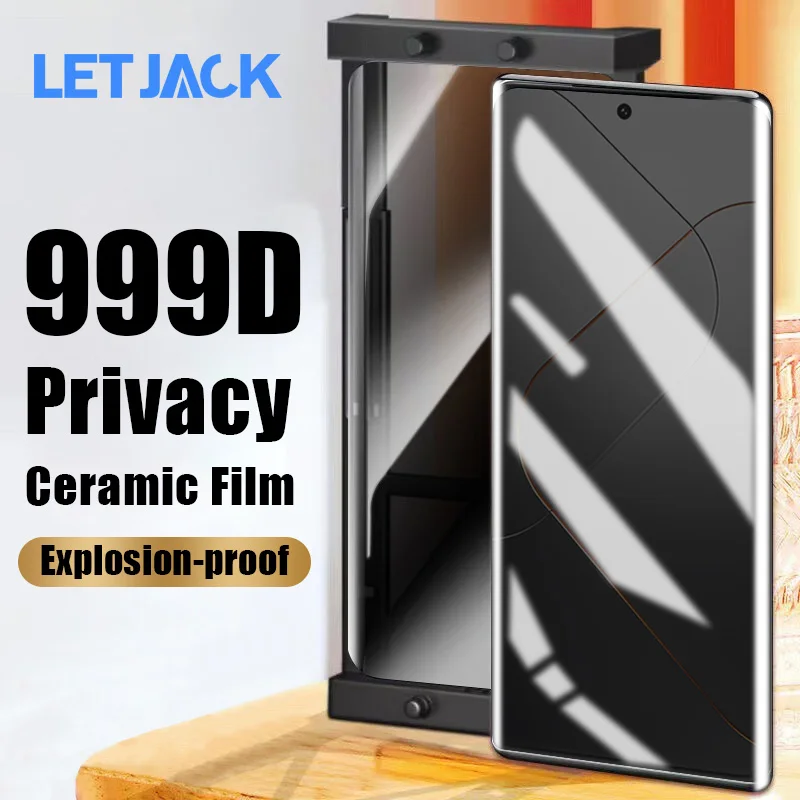 

999D Ceramic Privacy Soft Film For Xiaomi 14 13 Lite 12S 12 11 Ultra 12X Civi 3 2 Screen Protectors For Redmi Note 13 Pro Plus