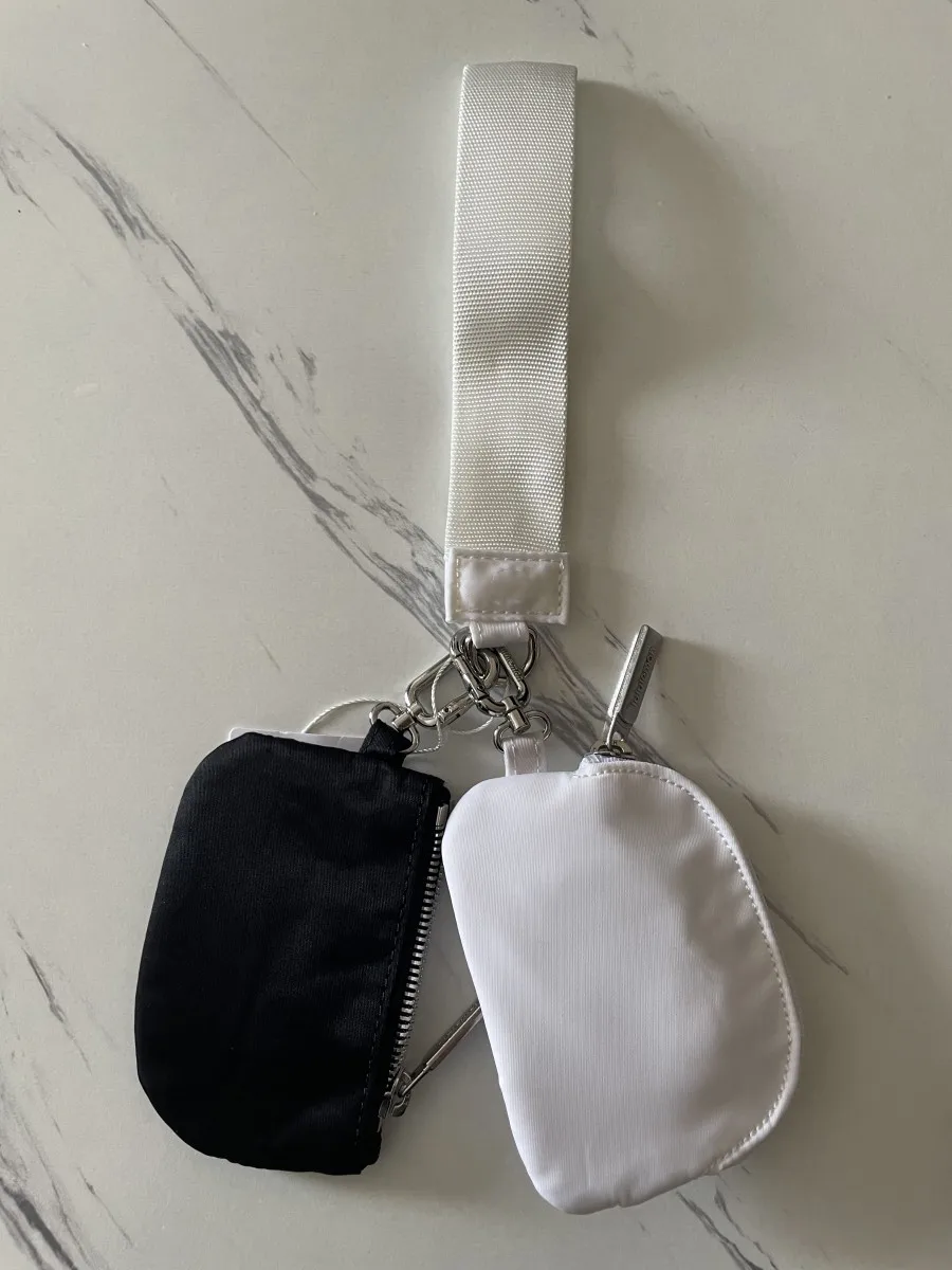 2024 New Mini Zip Around Wristlet Wallet for Women Dual Pouch Wristlet Portable Wristlet bag Coin Pock