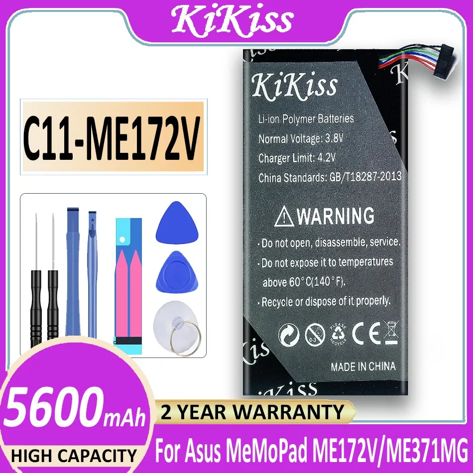 

For ASUS 5600mAh C11-ME172V Tablet PC Battery For ASUS MeMoPad K0W K004 Fonepad ME371MG ME371 ME172V Battery Hight Capacity