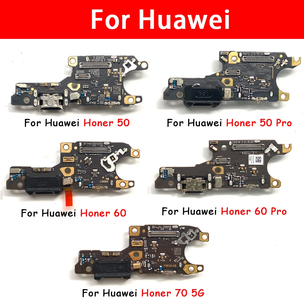 

USB Charging Port Dock Charger Plug Connector Board Flex Cable With MIC For Huawei Honor 50 60 Pro Se 70 5G X7 X8 X9