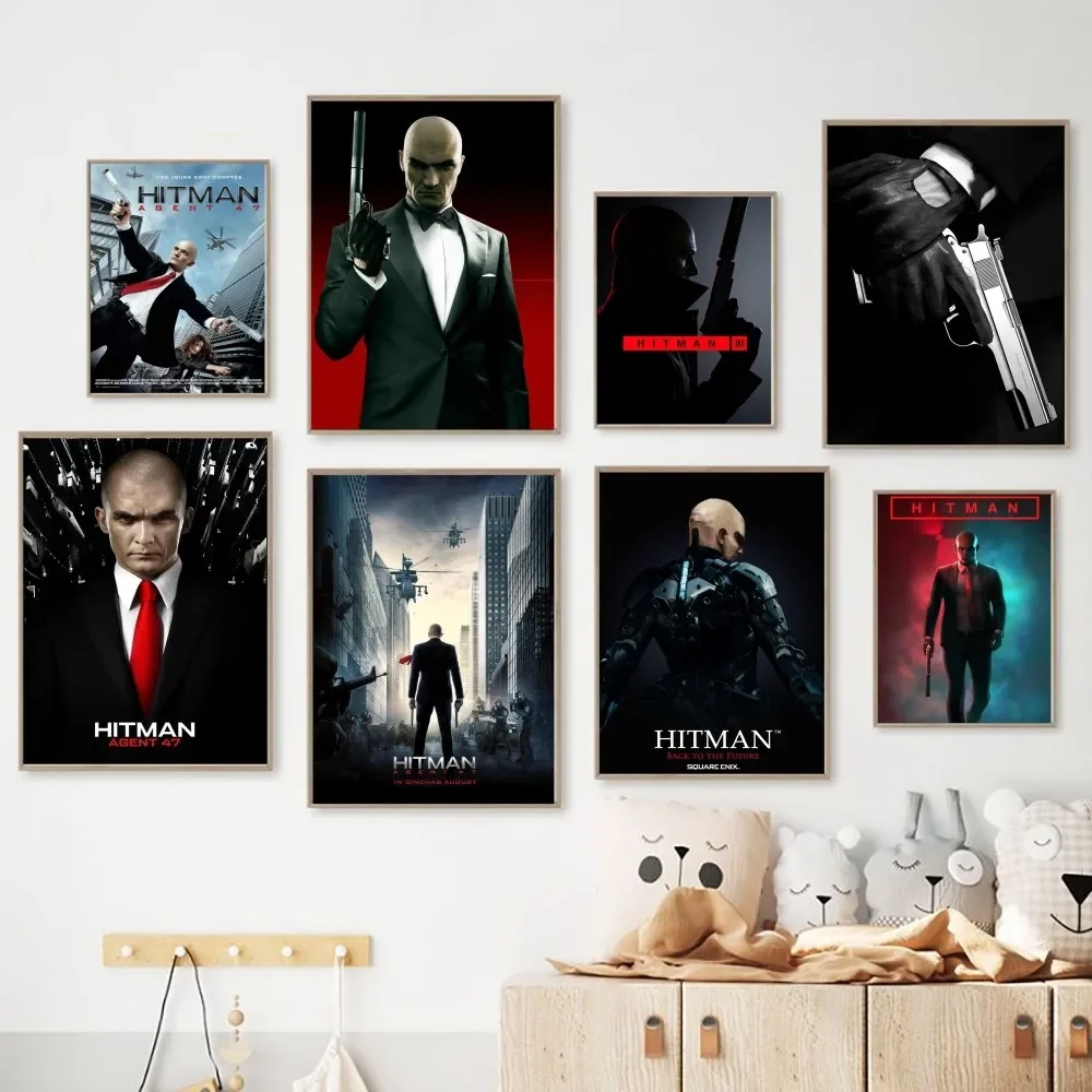 Hitman Classic Movie Poster Carta Kraft Vintage Poster Wall Art Painting Study Stickers