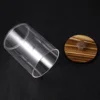 2/4 Pack Holder - Restroom Bathroom Organizers and Storage Containers, Clear Plastic Apothecary Jars with Wood Lids 5