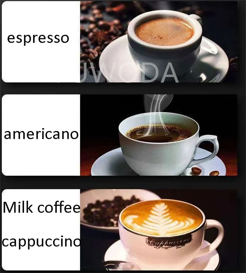 Double Pump Espresso Coffee Maker Cappuccino Machine Home Bean Grinder Coffee Machine In One Professional Fancy