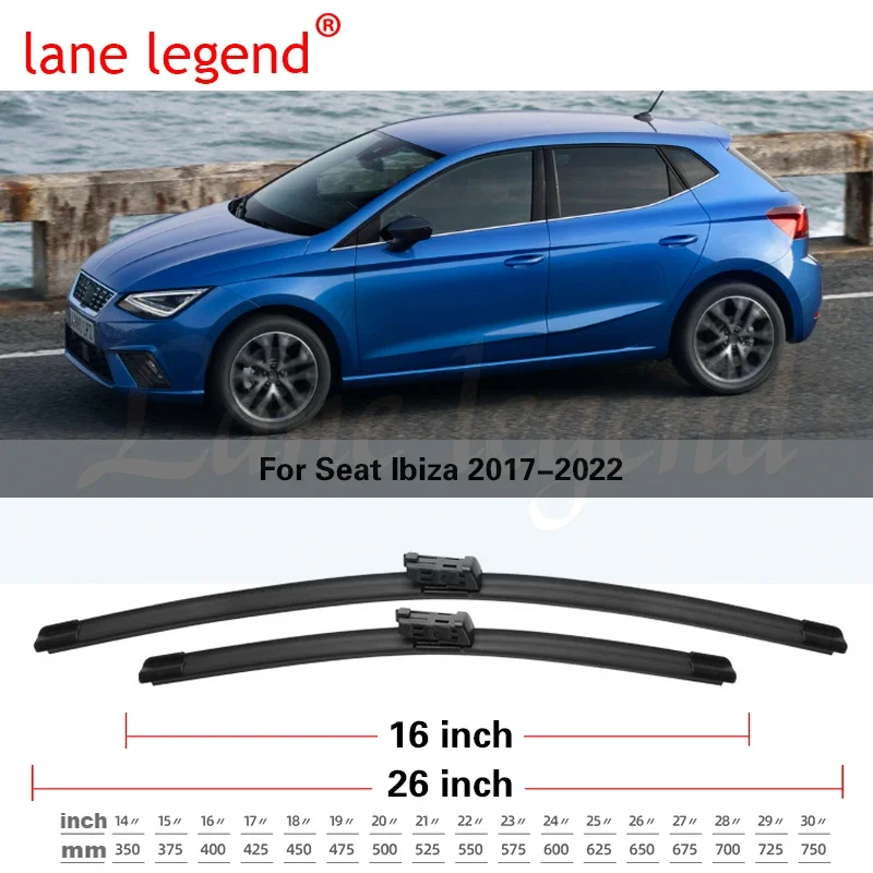 Multi Direct Fit Flat Windscreen Wiper (26") - Includes A, B, C, C2, D - View #6