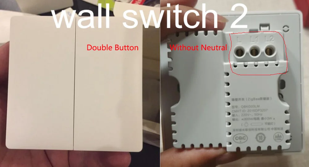 Wall Switch D1 ZigBee Smart Wireless Key Light Remote Control Fire Wire With /NO