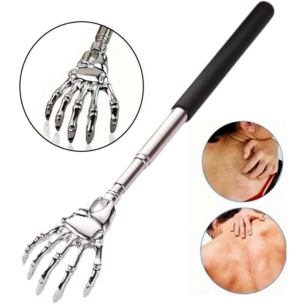 Portable Stainless Steel Telescopic Back Scratcher Extendable Back Massager Tool For Blood Circulation Relax Health