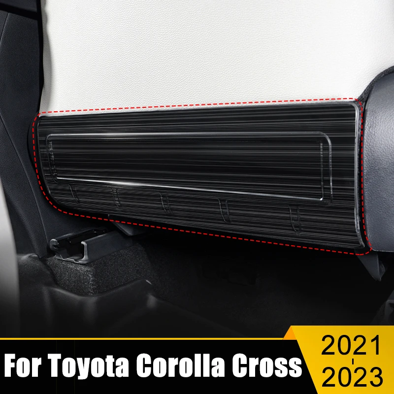 Per Toyota Corolla Cross Xg10 2021-2023 Hybrid Stainless Car Seat Back Anti Kick Pad Protector Impermeabile Bambino Anti Tappetini Sporchi