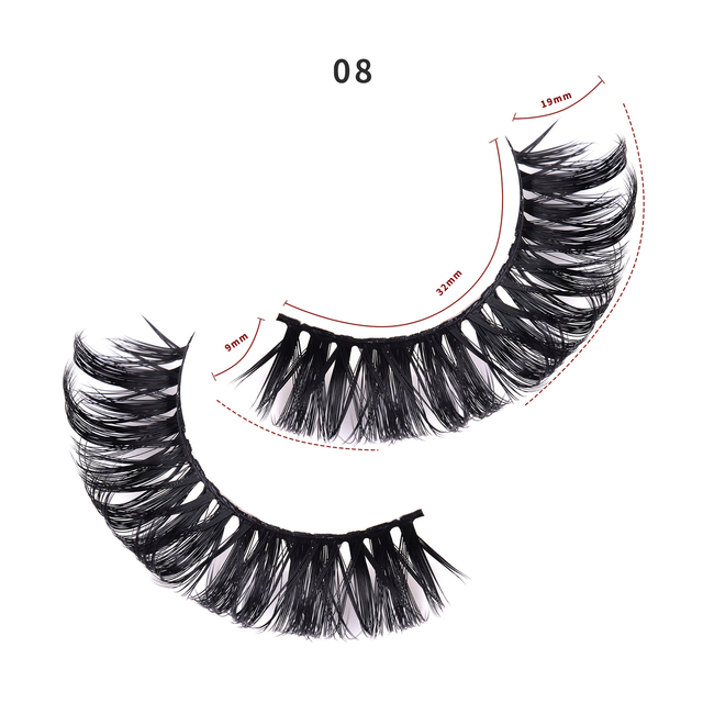 Curl 5 Pairs False Eyelashes Russian volumes 3D Fluffy Mink Lashes Reusable Fake Lashes russian lashes extensions faux cils