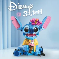 Miniso 2024 New  Stitch Compatible  Building Blocks Bricks Stitch Girl Boy Birthday Christmas Gift Toys 1
