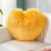 40cm PP Cotton Stuffed Heart Pillow Sofa Decorative Cushion Long Faux Fur Soft Sofa Pillow Cushion Gift Room Decorative Pillow 2