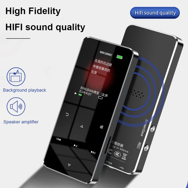 MP3 Player, 32GB Portable MP3 Player with Bluetooth 5.2, Digital Hi-Fi  Lossless Sound Music Player, FM Radio, Voice Recorder, Dual Recording,  Outdoor