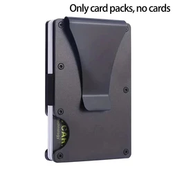 Sleek Unisex Minimalist Wallet - Slim RFID Blocking Card Holder with Removable Money Clip (A1)