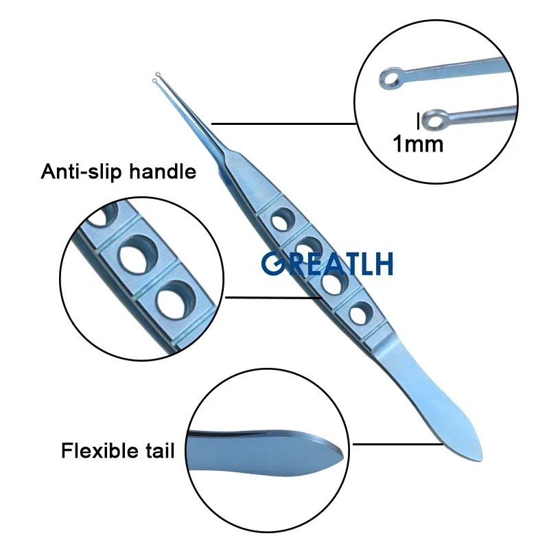 Ophthalmic Microsurgical Scissors Veterinary Surgical Instruments Orthopedic Instruments Ophthalmic Tweezers Fechtner Conjunctiva Forceps Titanium Alloy Surgical Eye Intrument