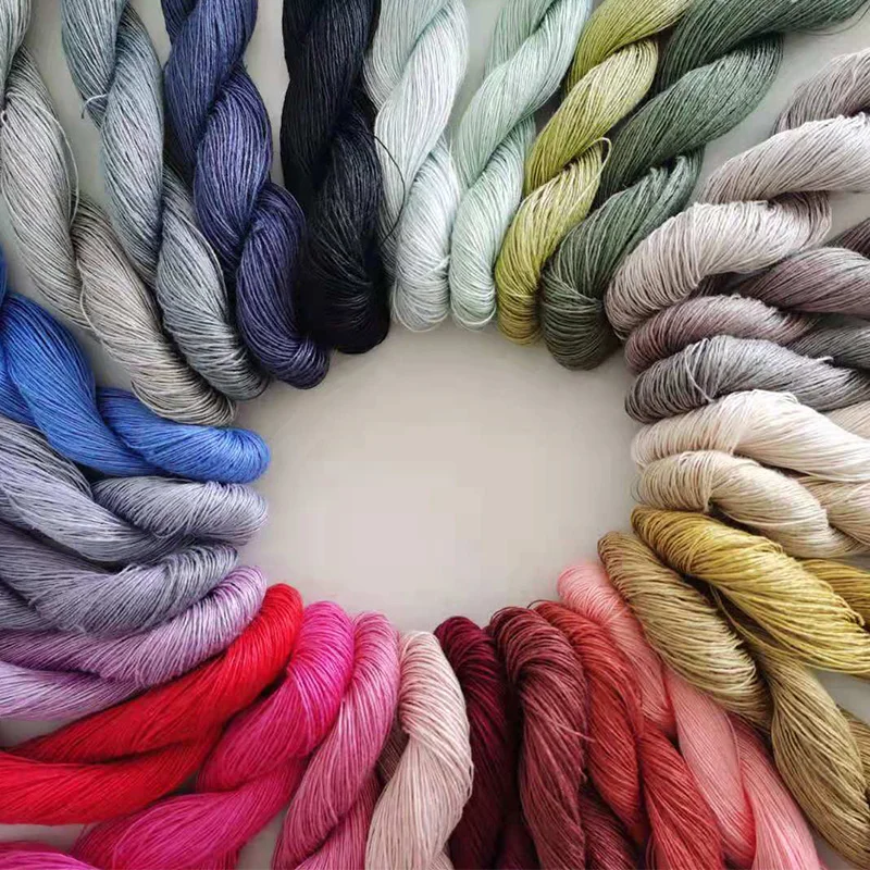 50g hank 100% Linen Yarn Crochet Hand Knitting Lace weight for Shawl Baby Clothes Soft and Cool 6
