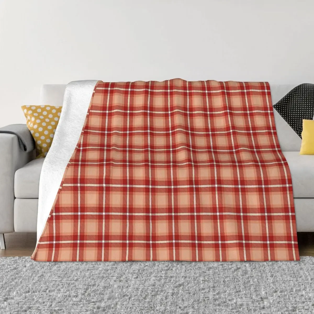 

Клетчатое художественное одеяло, Фланелевое весенне-осеннее теплое одеяло с красным узором для зимнего постельного белья