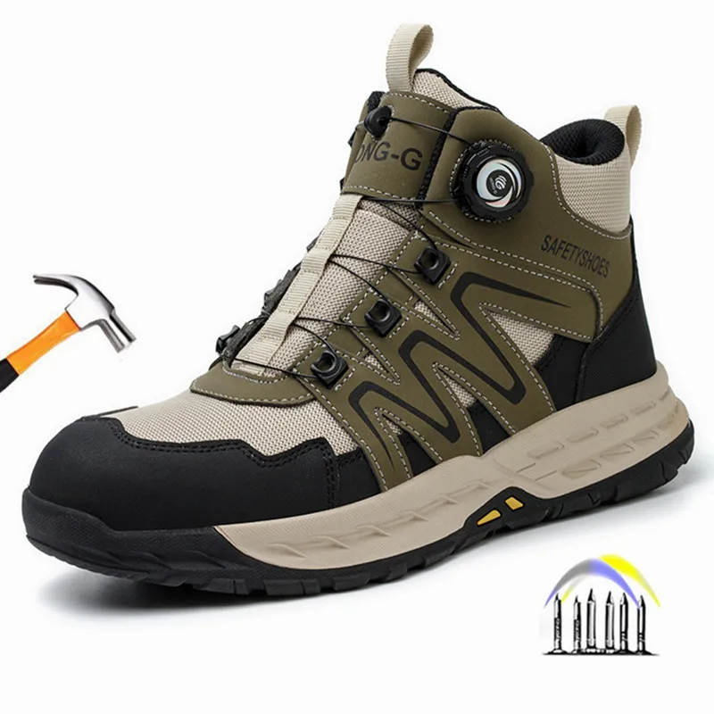 Sneakers Da Lavoro Con Fibbia Rotante Scarpe Protettive Da Lavoro Scarpe Antinfortunistiche Maschili Scarpe Da Lavoro Antiurto Da Uomo Scarpe Da Ginna