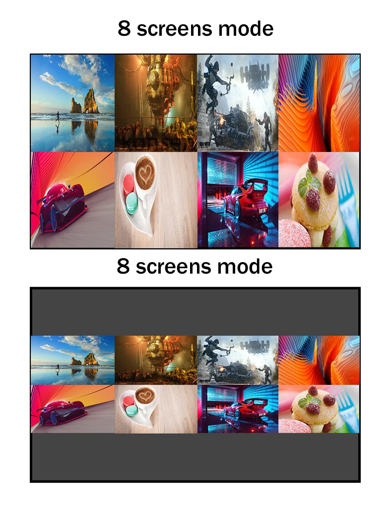 HDMI 멀티 뷰어 심리스 스위치 화면 분할기, 16x1 HDMI 스크린, 16 in 1 out, 1080P 쿼드 멀티 뷰어 4, 6, 8, 16 PC
