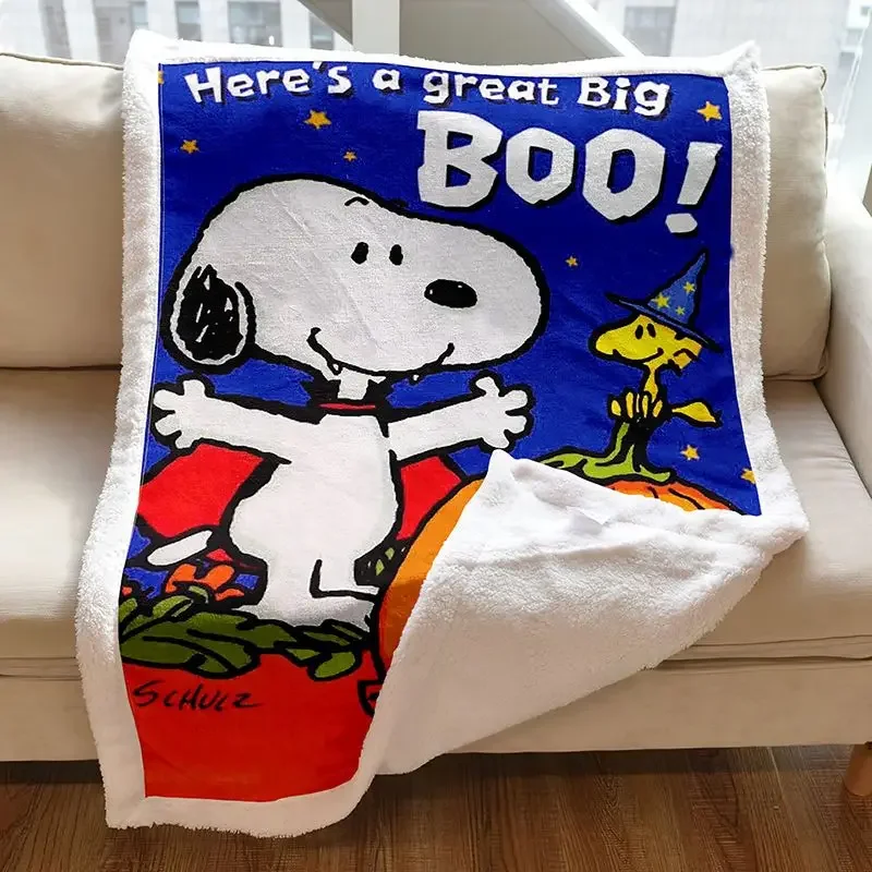 

Cartoon Snoopy new style personalized creative digital printing thickened warm, soft and comfortable blanket for men and women