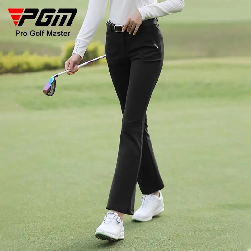 

PGM Woman Anti-wrinkle Windproof Golf Cropped Pant Lady Elastic Slim Fit Golf Flared Trousers Female Casual Sport Warm Sweatpant