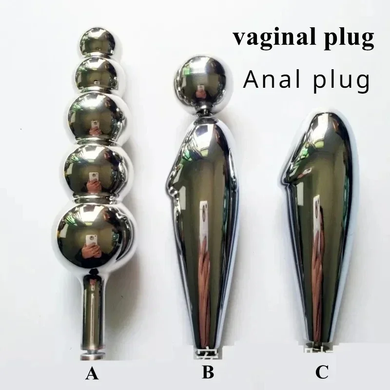 Female Chastity Belt Pants with Anal Vagina Plug Stainless Steel BSDM Sex Toys