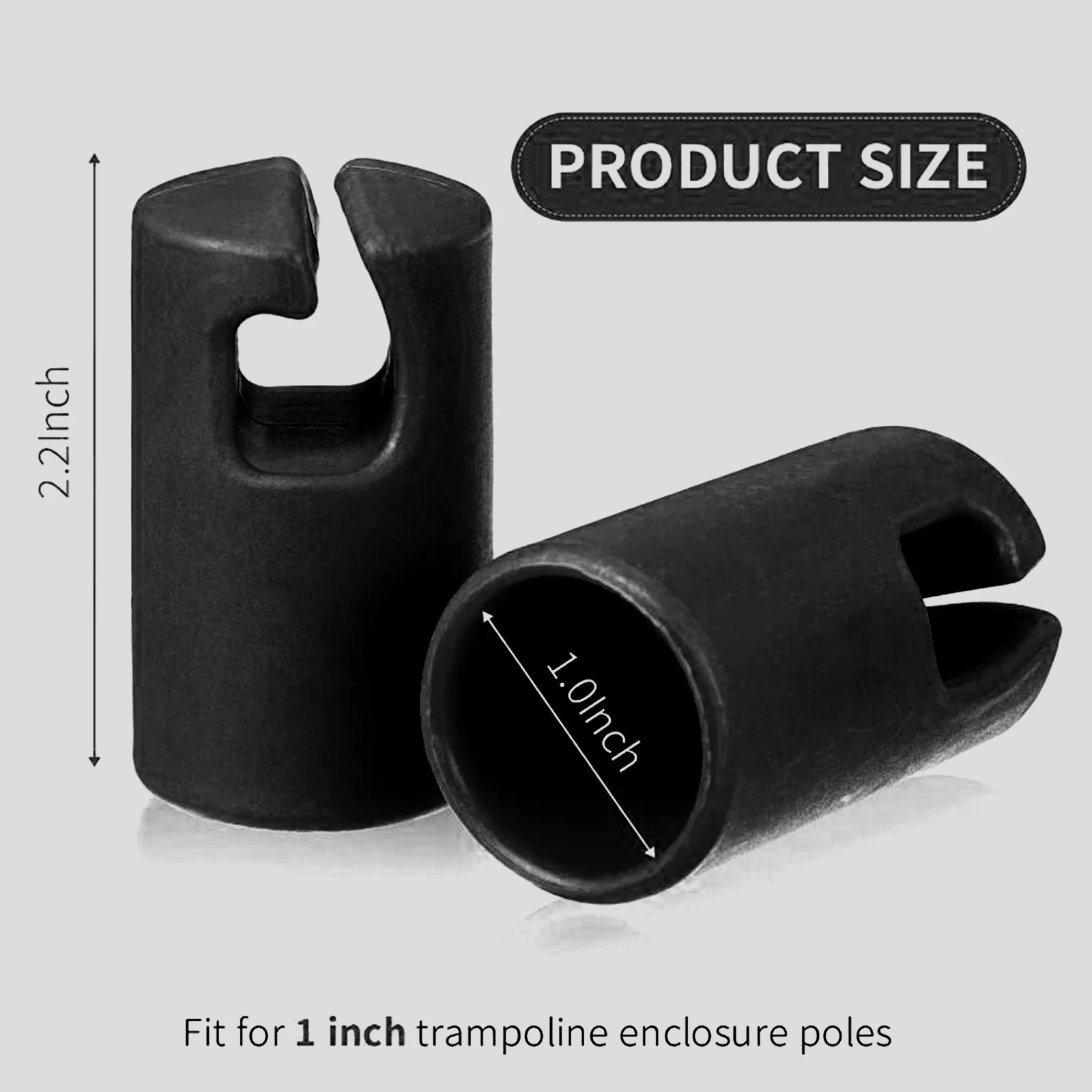 Trampoline Enclosure Pole Covers Trampoline Pole Flat Steel Sheet Top Protective Caps for 25mm 6/8/12Pcs trampoline protective cover trampoline end cap