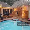 35" x 60' Mexican Thatch Roof Runner Roll Duck Blind Grass Tiki Hut Palapa Roofing Easy Installation Natural Shade Cover 4