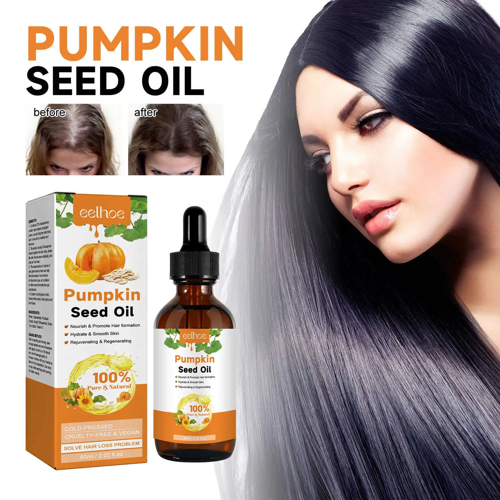 PumpkinSeedsOilforHairGrowthFastHairGrowthSerumAntihairloss