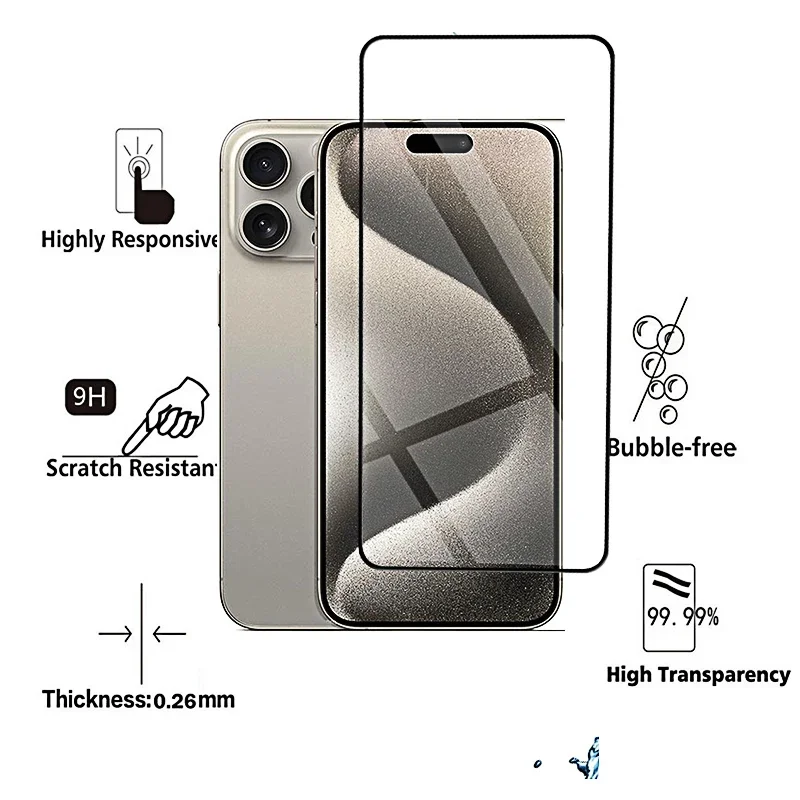 Premium Tempered Glass Screen Protector - 4-Pack