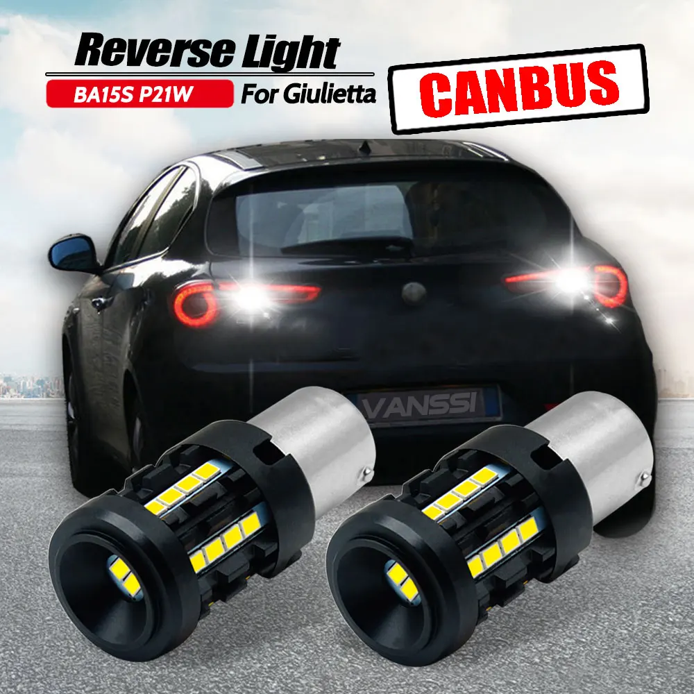 2Pcs 23W BA15S 7506 1156 P21W LED Bulbs 6000K White Canbus Error Free for  Car Backup Light/Reverse Lamp