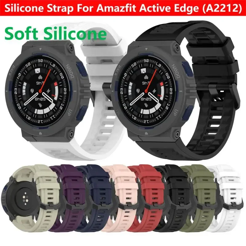 Kwmobile Cinturino Compatibile Amazfit Active Edge (A2212) | Pelle PU E Silicone | Marrone Chiaro | Taglia 14-22 Cm